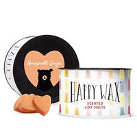 Happy Wax - New Honeysuckle Ginger Scented Soy Wax Melts - Heart Shaped, Soy Wax Tarts - 3.6 Oz Classic Tin - Perfect for Wax Warmers, Wax Melters, Home Fragrance! [100+ Hours Burn Time]