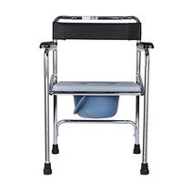 XWZJY Folding Bedside Commode Potty Chair Homecare Bariatric Toilet Seat with Bucket/Lid Safety Steel Frame