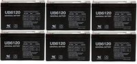 Universal Power Group 6V 12Ah F1 UPS Battery for Streamlight LIGHTBOX - 6 Pack