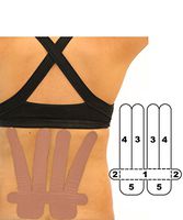 2-Pack - Kindmax Precut Lower Back Support (Beige) - Kinesiology Tape for Low Back Pain