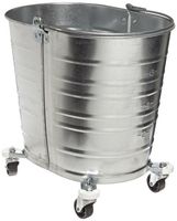 Impact WH350 Oval Galvanized Steel Bucket with 2" Casters, 35 qt Capacity