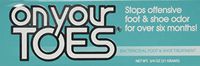 On Your Toes Foot Bactericide Powder - Eliminates Foot Odor for Six Months, 3/4 oz - Two Pack