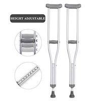 Qucasyl Axillary Crutch, Underarm Crutch, Forearm Crutch Assistance, Lightweight Walking Aid Height 46-54 in, Adjustable, Supports 287 Lbs.