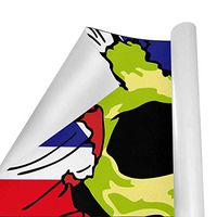 Gift Wrapping Paper Roll England Flag Skull for Birthday,Holiday,Wedding,Baby Shower Gift Wrap - 3Rolls - 58inch x 23inch Per Roll