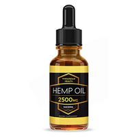 Hemp Oil 2500mg for Pain Relief - Hemp Oil for Stress Support - Anti Anxiety, Sleep Supplements - Herbal Drops - Rich in MCT - Natural Anti Inflammatory for Relaxation- No CBD, THC or Cannabidiol 