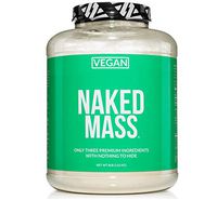 Naked Vegan Mass – Natural Vegan Weight Gainer Protein Powder – 8lb Bulk, GMO Free, Gluten Free, Soy Free & Dairy Free. No Artificial Ingredients – 1,230 Calories – 11 Servings
