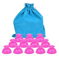 Silicone Cupping Therapy Sets Cups Massage, 12pcs Professional Vacuum Cupping Anti Cellulite Suction Cup for Facial Body Massage, Deep Tissue, Myofascial Release, Pain Relief, Muscle Relaxation (Pink)