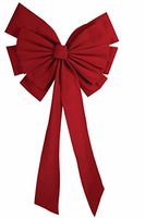 Forum Novelties Giant Red Velvet 12 Loop Christmas Bow-3ft