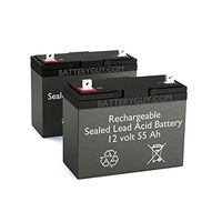 BatteryGuy Battery BG-12550NB - 12V 55AH Replacement for Shoprider TE889DX4-4 Replacement Battery Pack (Rechargeable)