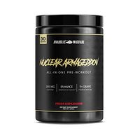 Nuclear Armageddon Preworkout Powder by Anabolic Warfare – Preworkout Supplement with Caffeine and L-Citrulline (Fruit Explosion - 30 Servings)