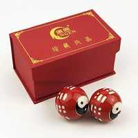Laogg Baoding Balls Chinese,Cloisonne Health Exercise Stress Baoding Ball Hand Massage Yin Yang Fitness Handball Relaxation Therapy Tai Chis