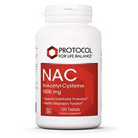 Protocol For Life Balance - NAC N-Acetyl-Cysteine 1,000 mg - Supports Glutathione Production and Promoting Nervous Tissue Health and Healthy Respiratory Function - 120 Tablets