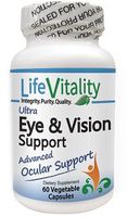 Vision Health Supplement - Life Vitality Ultra Eye and Vision Support, Carotenoids with NAC, Zinc, Lutein, L-Taurine, 60 Capsules, Non-GMO