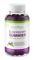Sambucus Elderberry Gummies Family Size, 180 Gummies, for Children & Adults, with Vitamin C, Zinc & Black Elderberry Extract, Natural Herbal Supplement with Plant Pectin, Immune Support, Great Taste