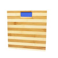 Digital Bathroom Scales， 180kg/396lb Bamboo Platform LED Backlight Large Display Step On Instant Reading Multi Color Optional