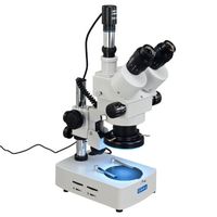 OMAX 3.5X-90X Digital Zoom Trinocular Stereo Microscope with Dual Illmination System and Additional 144 LED Ring Light and USB Digital Camera
