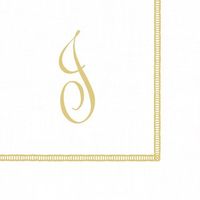 Caspari Monogram Initial J Paper Cocktail Napkins, Pack of 20