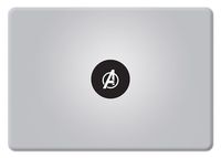 Avengers Logo Glowing from Apple Logo Apple Macbook Air Pro Retina Laptop decal sticker