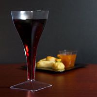 Fineline Wavetrends 1208 Clear Plastic 8 oz Wine Glass, CASE of 72 w/Bonus FDL picks