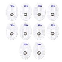 TENS Electrodes, Premium Quality Small Replacement Pads for TENS Units, 5 Pairs of Snap TENS Unit Electrodes (10 TENS Unit Pads), 1.57 inch (4cm) x 1.18 inch (3cm), Discount TENS Brand