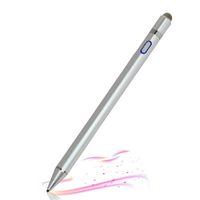 E-SDS Stylus Pens for Touch Screens with Fine Point Tip, Active Stylus Pen for Touch Screens Cell Phones, iPad, and Other Tablets Silver