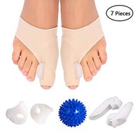 Bunion Corrector and Bunion Care Kit for Tailors Bunion, Hallux Valgus, Big Toe Joint, Hammer Toe, Toe Separators Spacers Straighteners Splint with Foot Massage Ball (Blue)