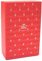 Red Metallic Studded Push Open Cigarette Case, King Size, 3116M20R