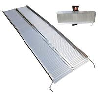 Simply-Me Folding Wheelchair Ramp 8 Ft Loading Ramp,Aluminum Alloy Threshold Ramp for Home Steps Stairs,Pet,Scooter,Bike,with Carrying Handle