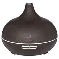 SUNDAYOAK Essential Oil Diffuser - Premium Quality, 500ml Capacity, Multi Function, Multi Timer, Multi Changing Colourful Mood Lights, Whisper Quiet, Easy Clean with Safety Auto Shut Off (Dark Oak)