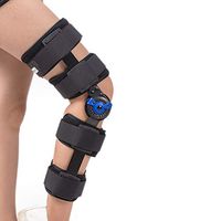 Hinged Knee Brace ROM Knee Immobilizer Brace Leg Braces Orthopedic Patella Knee Brace Knee Immobilizer Brace Support Orthosis, Adjustable for Left Leg and Right Leg(D003L)