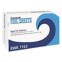 Boardwalk 7162BX Pop-Up Aluminum Foil Wrap Sheets, 9 X 10 3/4, Silver, 500/box