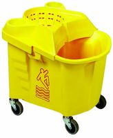 Continental 335-39YW, Institutional Wringer Combo Pack with Casters, 35 quart Capacity, 21-1/2" Length x 18-3/8" Width x 20-1/2" Height, Yellow (Case of 1)