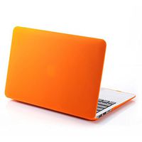 HQF Frosted Matte Shell Case, Ultra-Thin Rubberized Silky-Smooth Protective Hard Shell Case Cover for 12" Apple New MacBook 12-Inch with Retina Display [No CD-ROM](Orange)