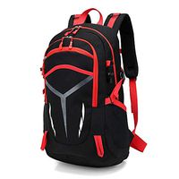 F&W WF Backpack - Outdoor Waterproof Large Capacity Mountaineering Bag Travel Bag Multi-Function Sports Riding Bag (Color : Red)