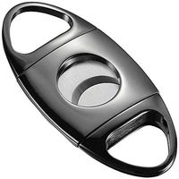 Visol VCUT69 "Darth" Gunmetal Cigar Cutter, High Polish, Solid Metal, Gray