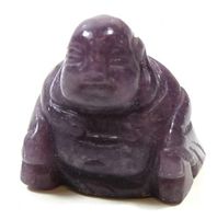 25mm Lepidolite Pocket Carved Buddha Crystal Carving