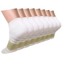 8 Pairs Copper Compression Ankle Socks Women & Men Sport Plantar Fasciitis Arch Support - Best For Athletic &Travel