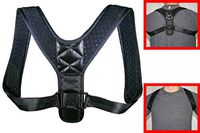 Black Neptune Posture Corrector for Women & Men, Ultra Comfort for Back & Shoulder Relief, Clavicle Support Promotes Perfect Posture, Durable & Easy-to-Use, Highly Adjustable