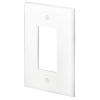 Leviton 88601 1-Gang Decora/GFCI Device, Wallplate, Oversized, Thermoset, Device Mount, White