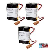 3pc Exell Battery 6V PLC Lithium Computer Backup Battery Replaces Cutler Hammer A06 Controller Battery, Cutler Hammer A06B-0177-D106, Cutler Hammer A98L-0031-0011, COMP-193HC