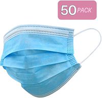 Mmsh Disposable Earloop Face Mask-Protect Yourself from Dust, Germs and Pollen – Ideal for Medical, Surgical, Catering and Construction Workers (50, Blue)