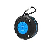 Bluetooth Speaker IP7 Dust-Proof and Waterproof, Suction Cup,Buit-in Mic (Blue)