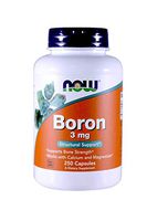 NOW Foods Boron, 3 mg, 250 Capsules (Pack of 2)