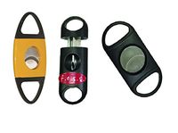 F.e.s.s. FESS 3 Piece Gift Set (1) All Metal Construction with 60 Ring and 2 Plastic Guillotine 80 Ring (1) Guage 62 Ring (1) Guage V Cut Cigar Cutter (Yellow)