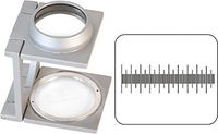 8X Linen Tester with 3/4" 8X Double Lens W/Measuring Reticle.