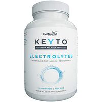 Keyto Electrolyte Supplement – Keto and Low Carb Diet Friendly 180 Veggie Capsules – Sodium, Potassium, Magnesium, Calcium, Manganese, B6 – for Electrolytes Balance, Hydration, Energy, and Recovery