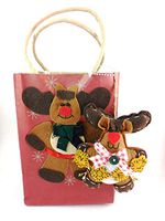 Set of 14 Christmas Cards and Moose Christmas Bag Decoration