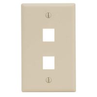ICC Classic Faceplate with 2 Ports for EZ/HD Style in Single Gang, Almond