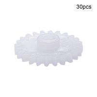 Othmro 30pcs Plastic Gear White 24 Teeth 0.5 Modulus Model 242A for DIY RC Car Robot Motor