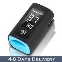 GLOUE SpO2 Blood Oxygen Saturation Monitor with LED Screen | Digital Readings SpO2 Meter and Accuracy Heart Rate Monitor for Adults and Children